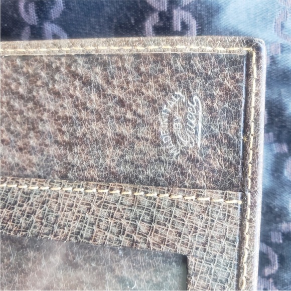 RARE Vintage 70s Gucci GG Sherry Line Bifold long Wallet Brown Leather - Picture 7 of 11